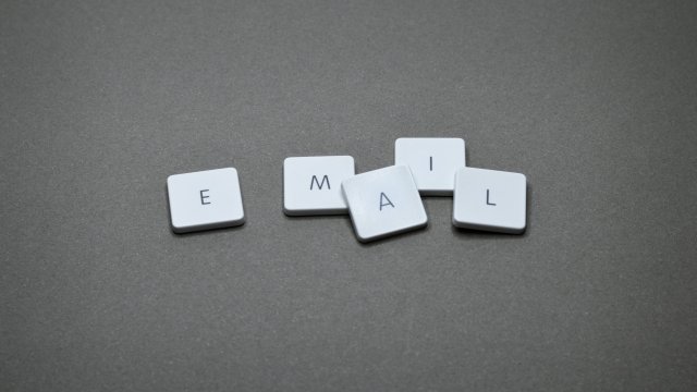The word EMAIL spelled out on plastic tiles